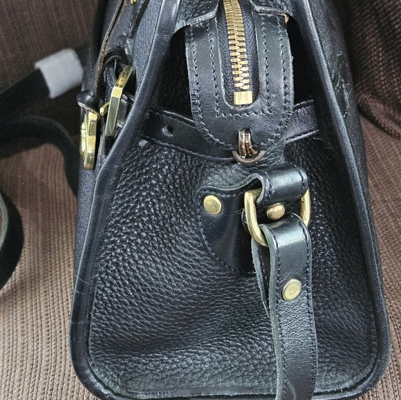 Vintage Dooney and Bourke AWL Double Buckle Satchel - Black - Picture 11 of 16